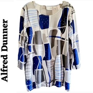 Alfred Dunner Abstract Top Size Large